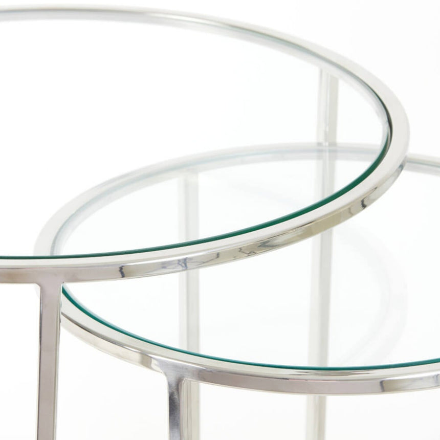 Duarte üveg lerakóasztal szettben