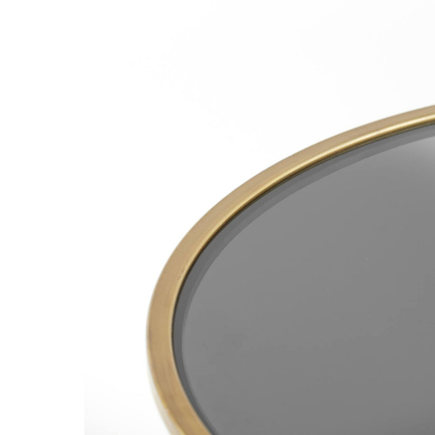 Duarte üveg dohányzóasztal szettben arany lábbal