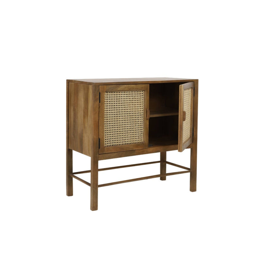 Yellow wooden dining table