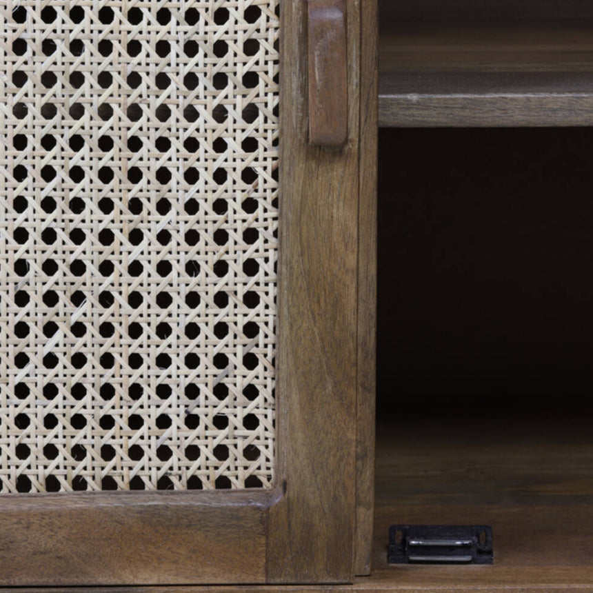 Yellow wooden dining table