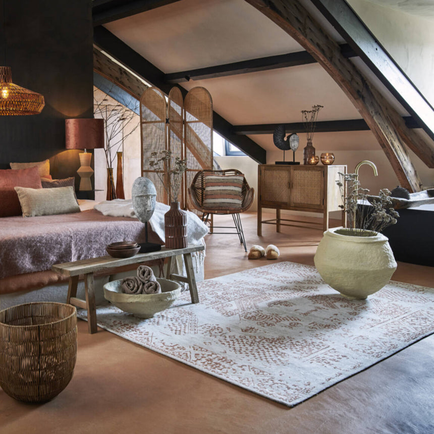 Yellow wooden dining table