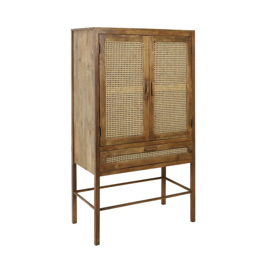 Yellow wooden dining table