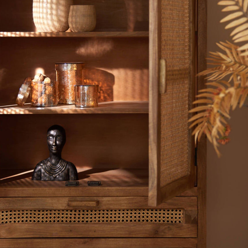 Yellow wooden dining table