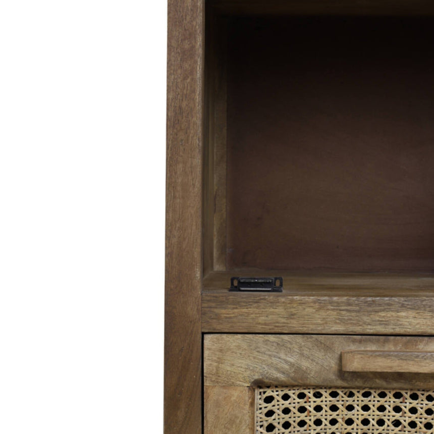 Yellow wooden dining table