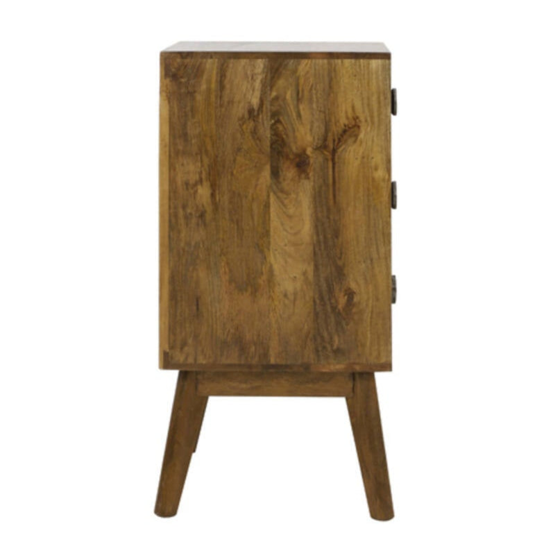 Yellow wooden dining table