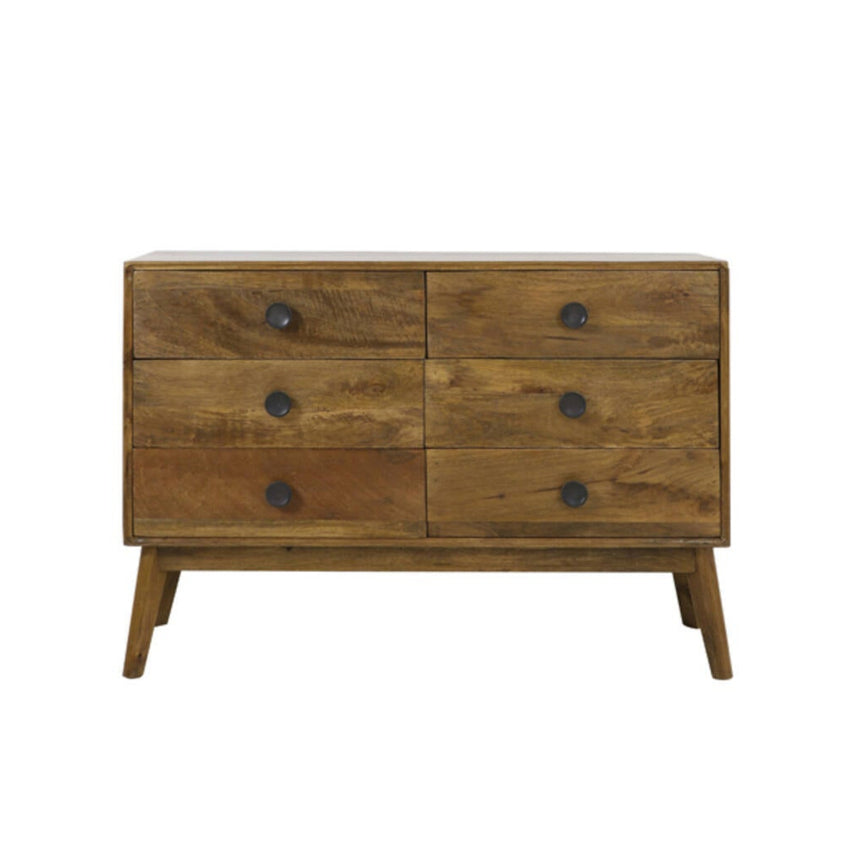 Yellow wooden dining table