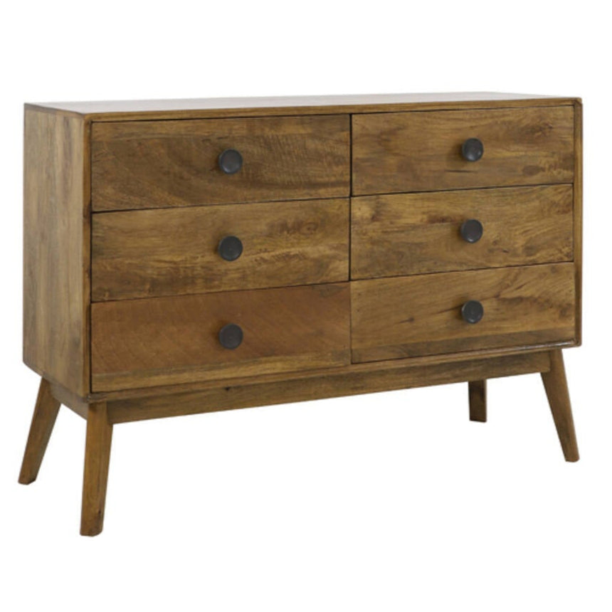 Yellow wooden dining table