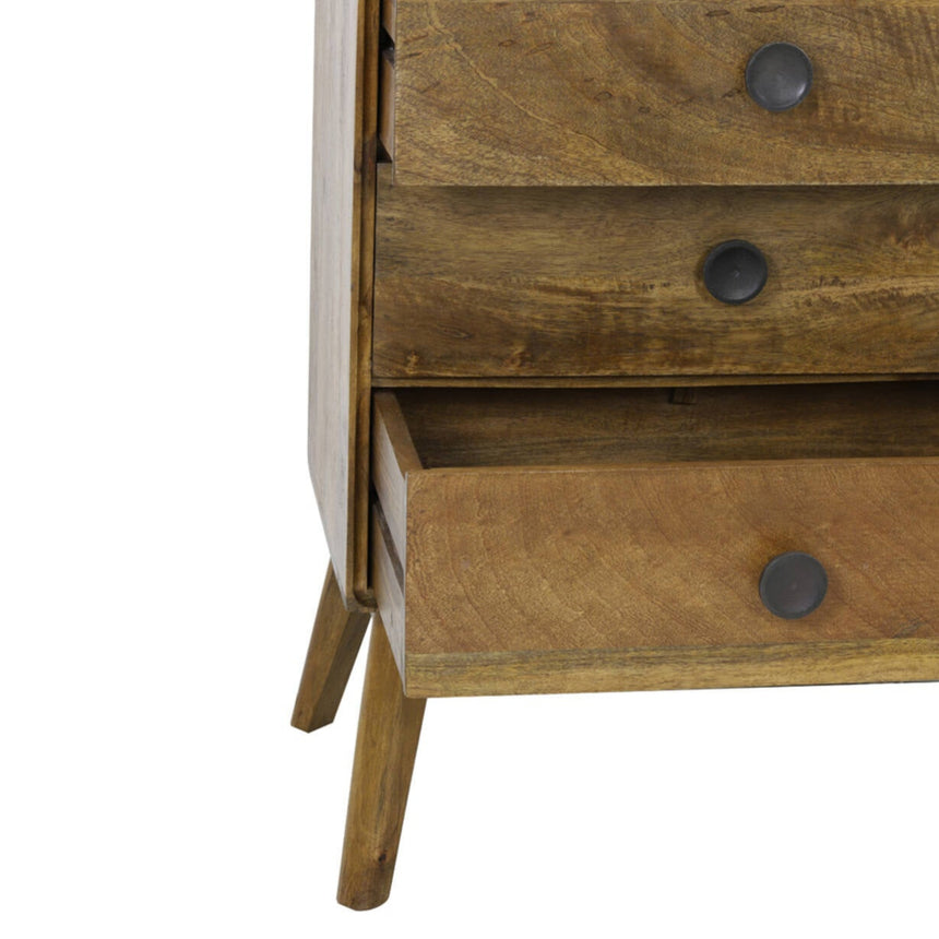 Yellow wooden dining table