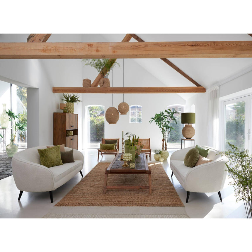 Almond 2-seater bouclé sofa