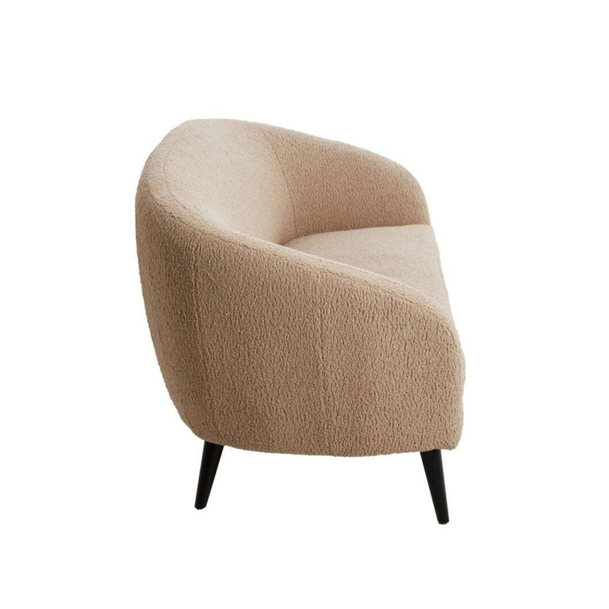 Almond 2-seater teddy sofa