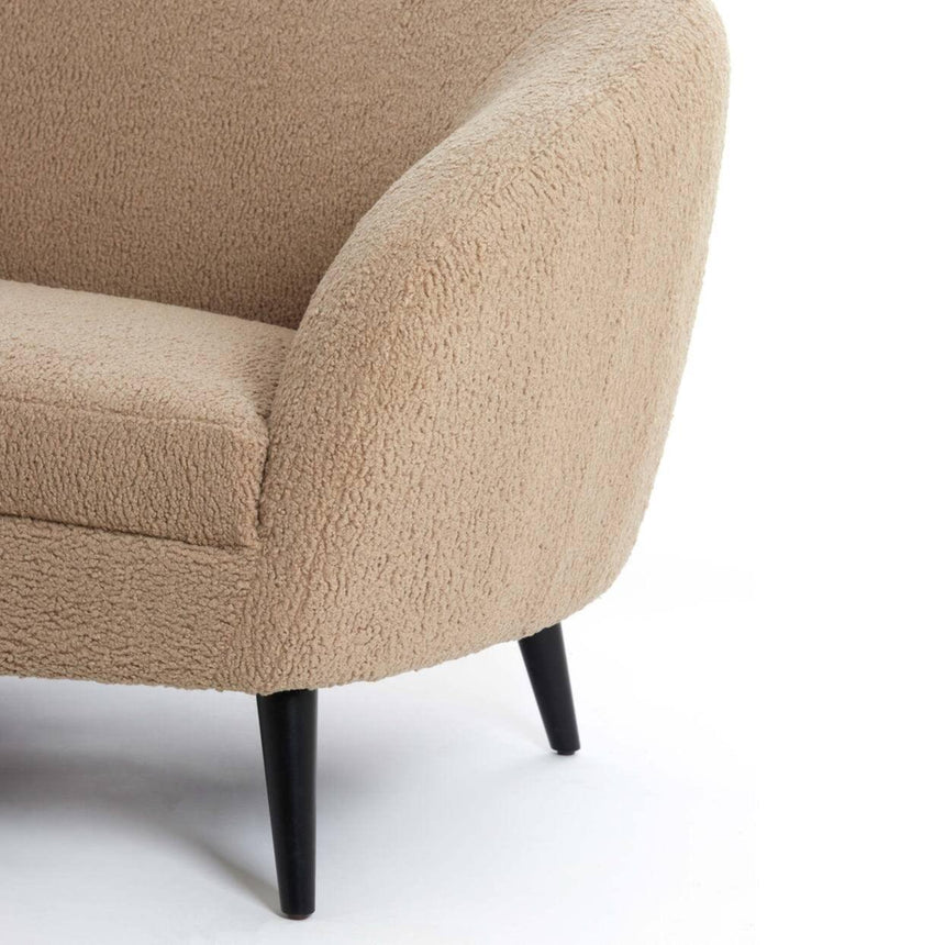 Almond 2-seater teddy sofa