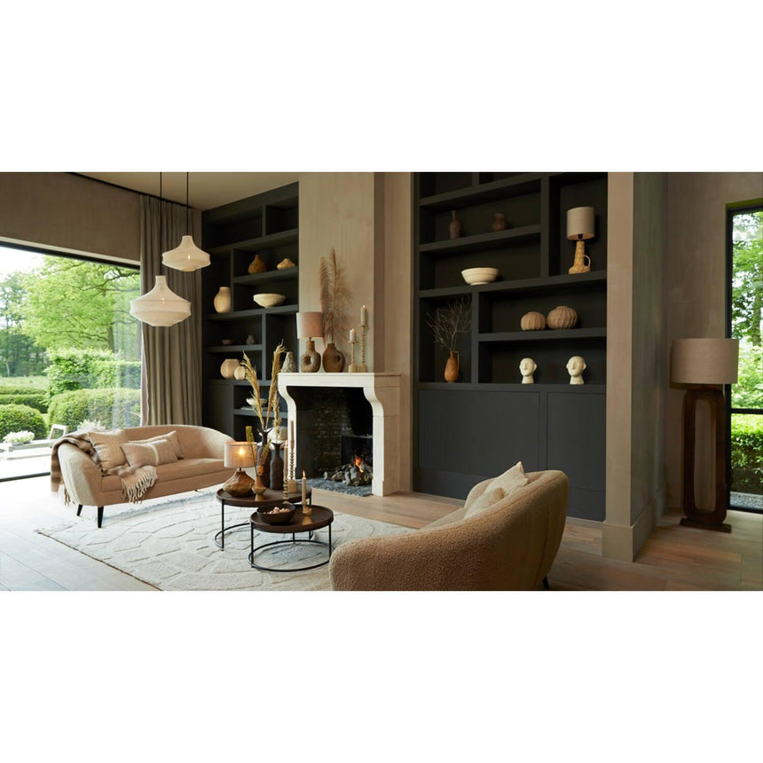 Almond 2-seater teddy sofa