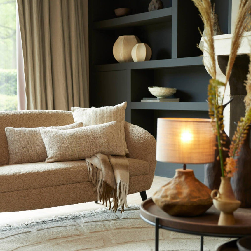 Almond 2-seater teddy sofa