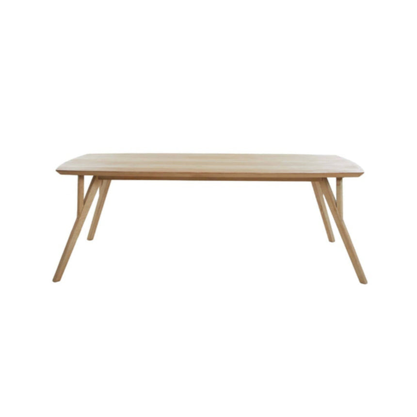Yellow wooden dining table