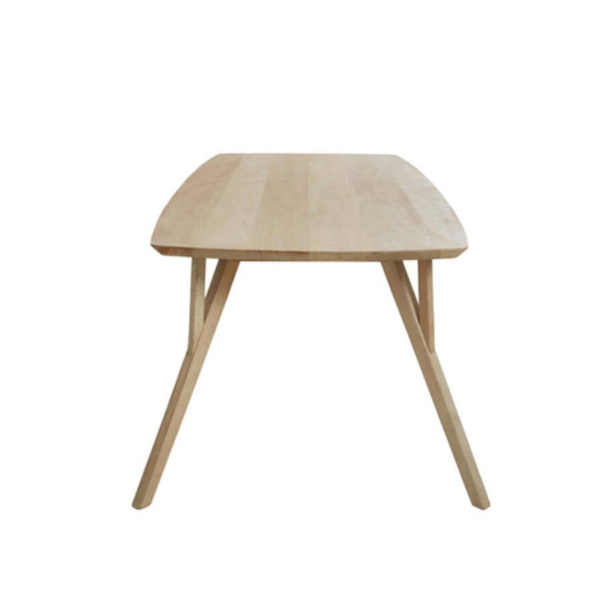 Yellow wooden dining table