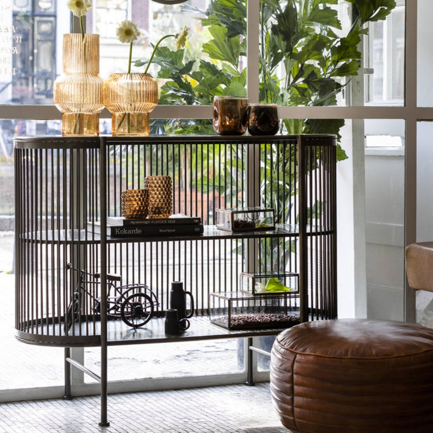 Yellow wooden dining table