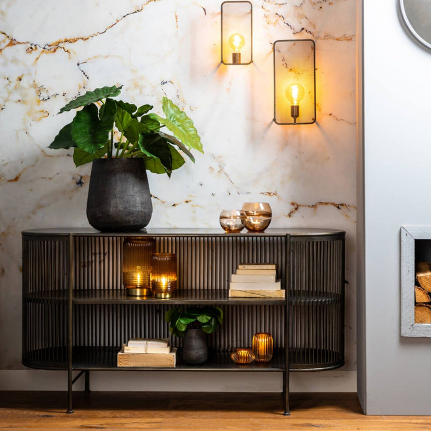 Yellow wooden dining table