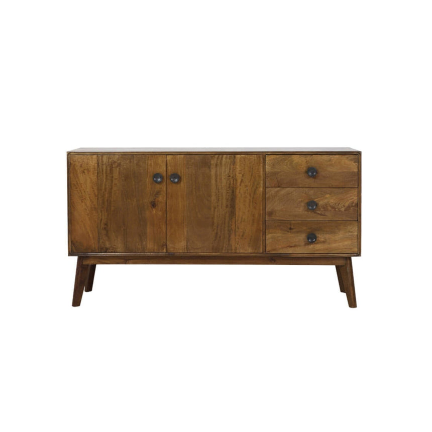 Yellow wooden dining table