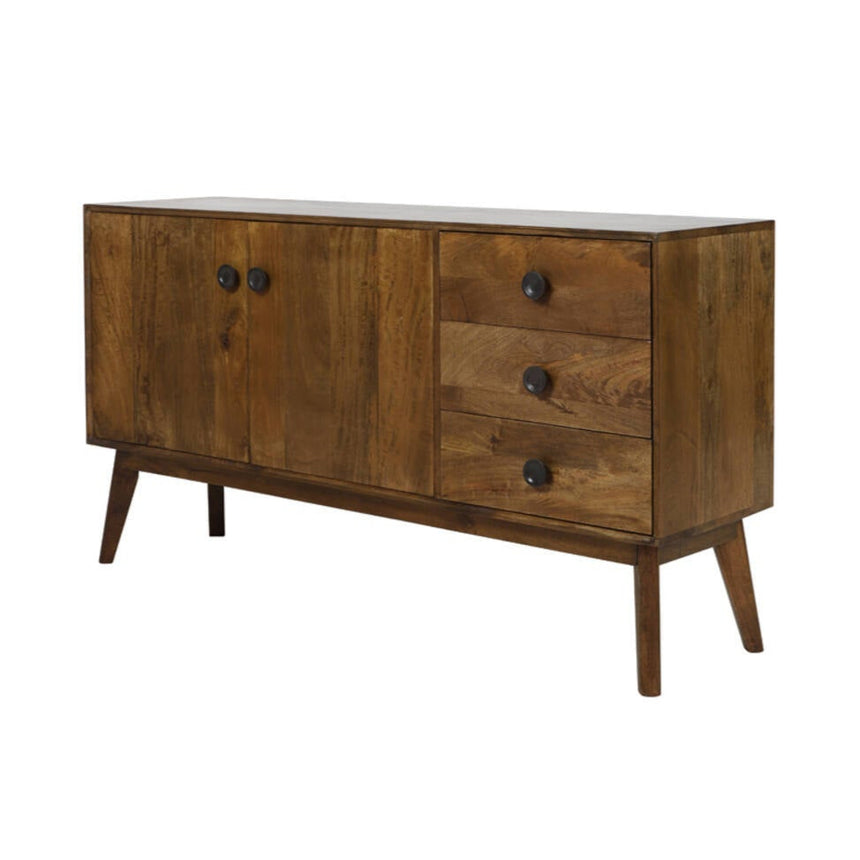 Yellow wooden dining table