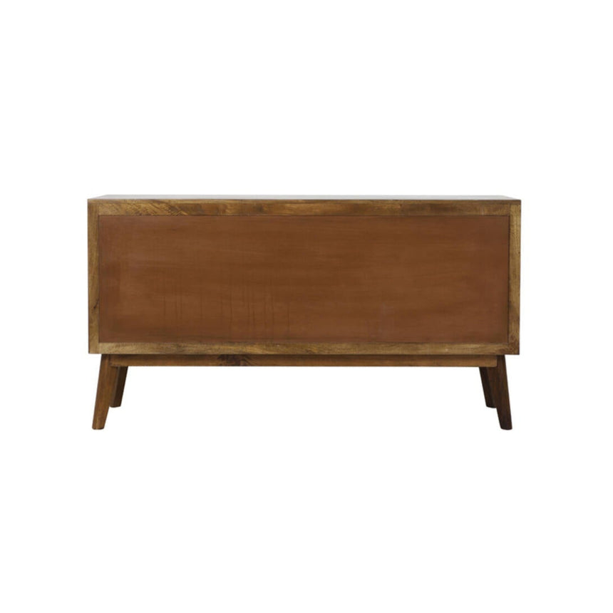 Yellow wooden dining table