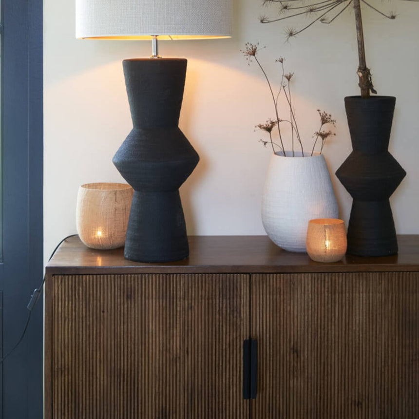 Yellow wooden dining table
