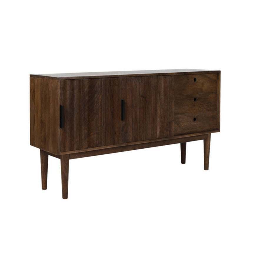 Yellow wooden dining table