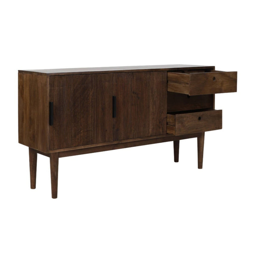 Yellow wooden dining table