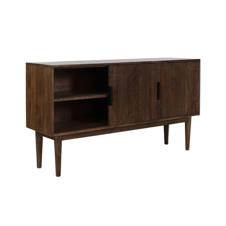 Yellow wooden dining table