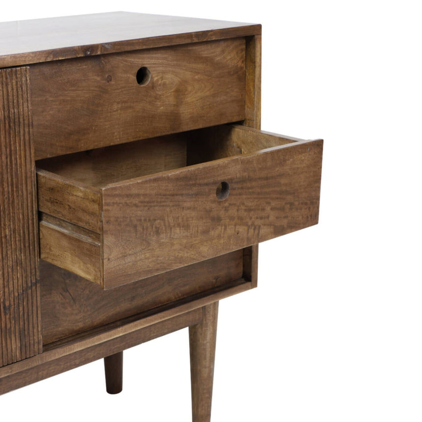 Yellow wooden dining table