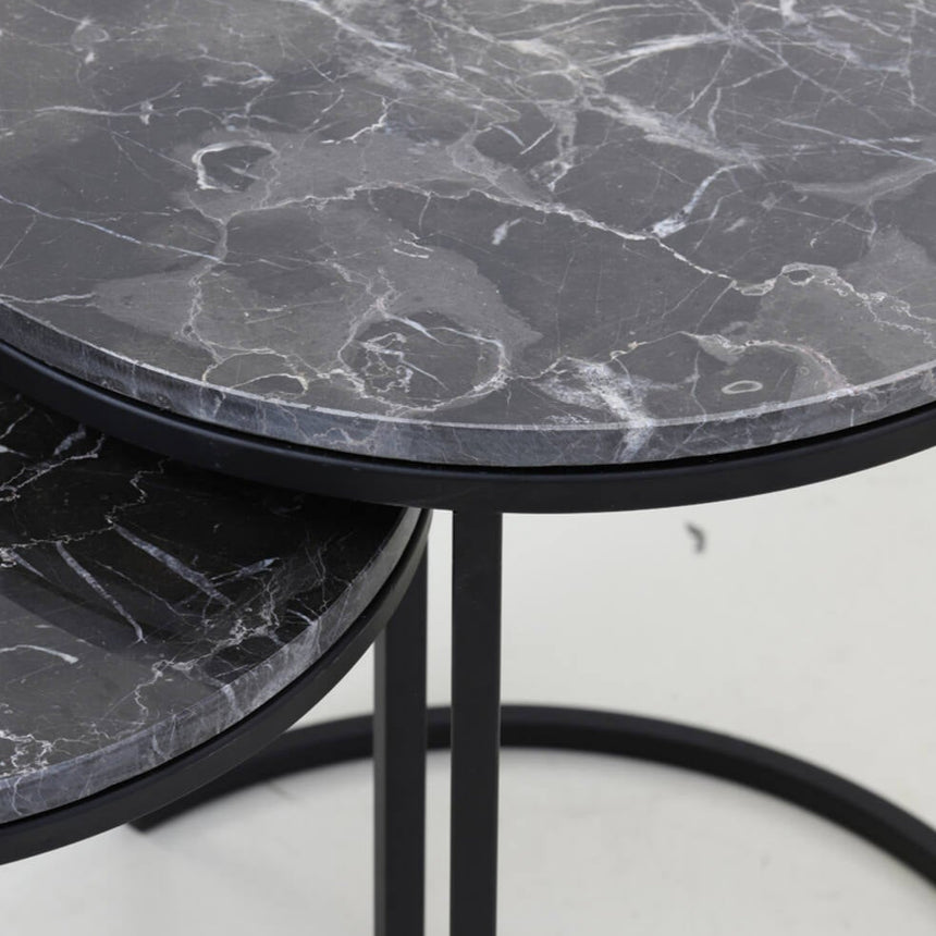 Alfio márvány lerakóasztal szettben