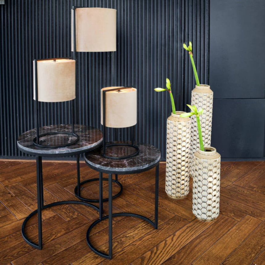 Alfio márvány lerakóasztal szettben