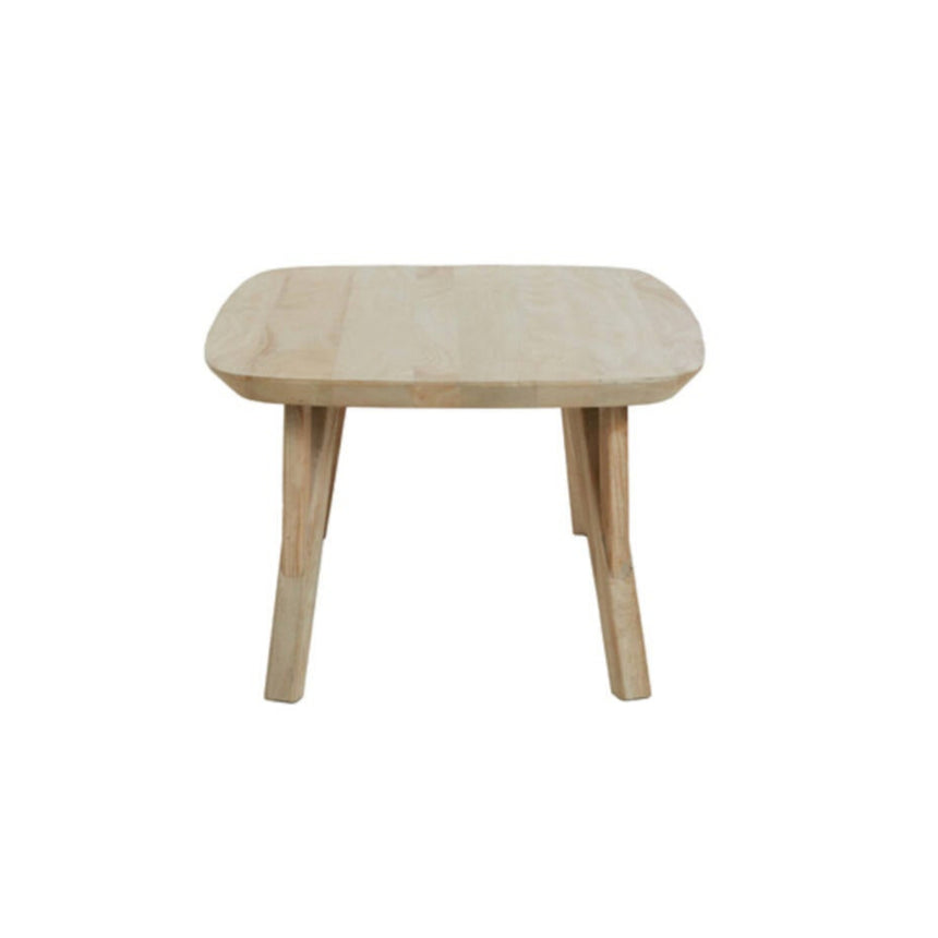 Yellow wooden dining table