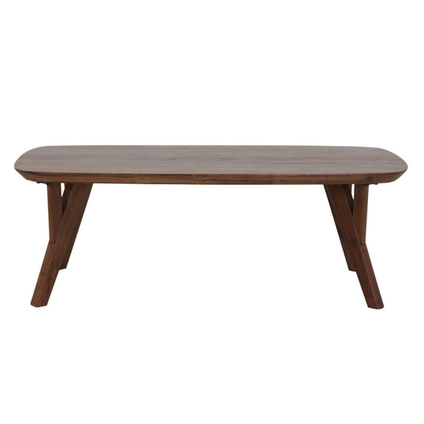 Yellow wooden dining table