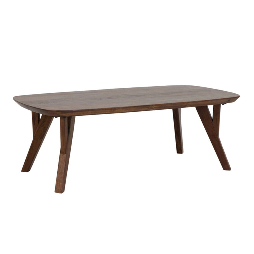 Yellow wooden dining table