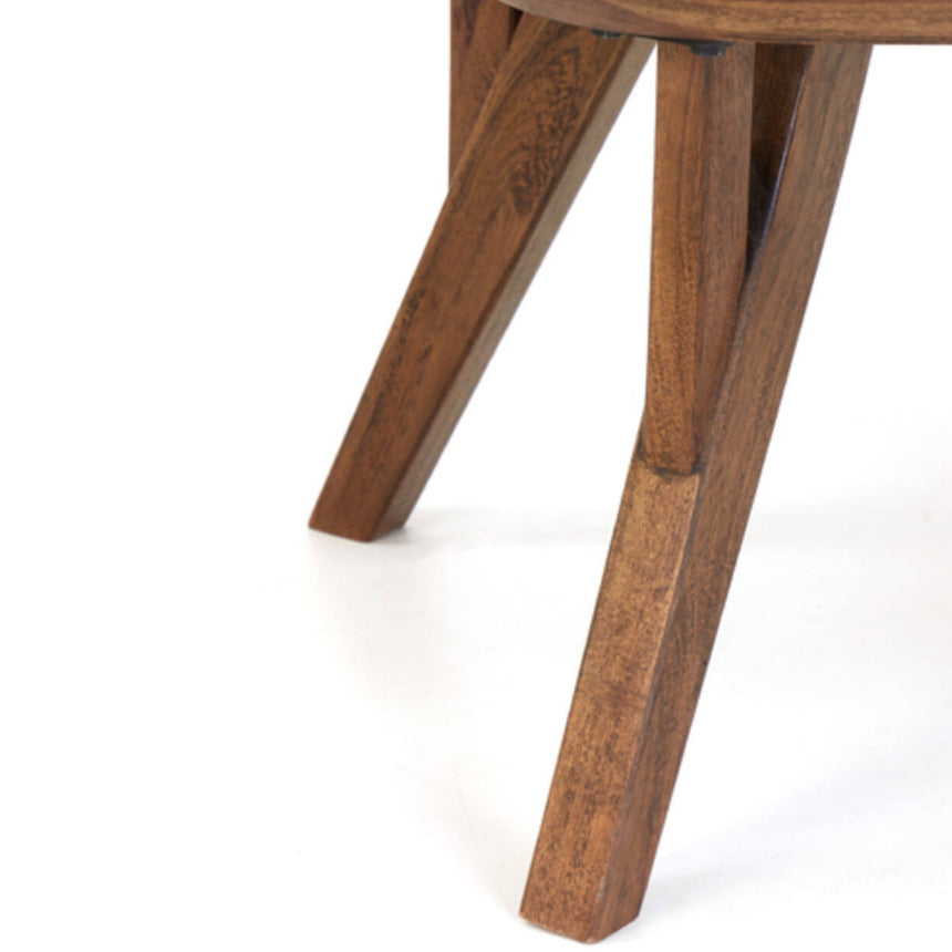 Yellow wooden dining table