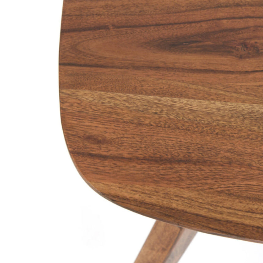 Yellow wooden dining table