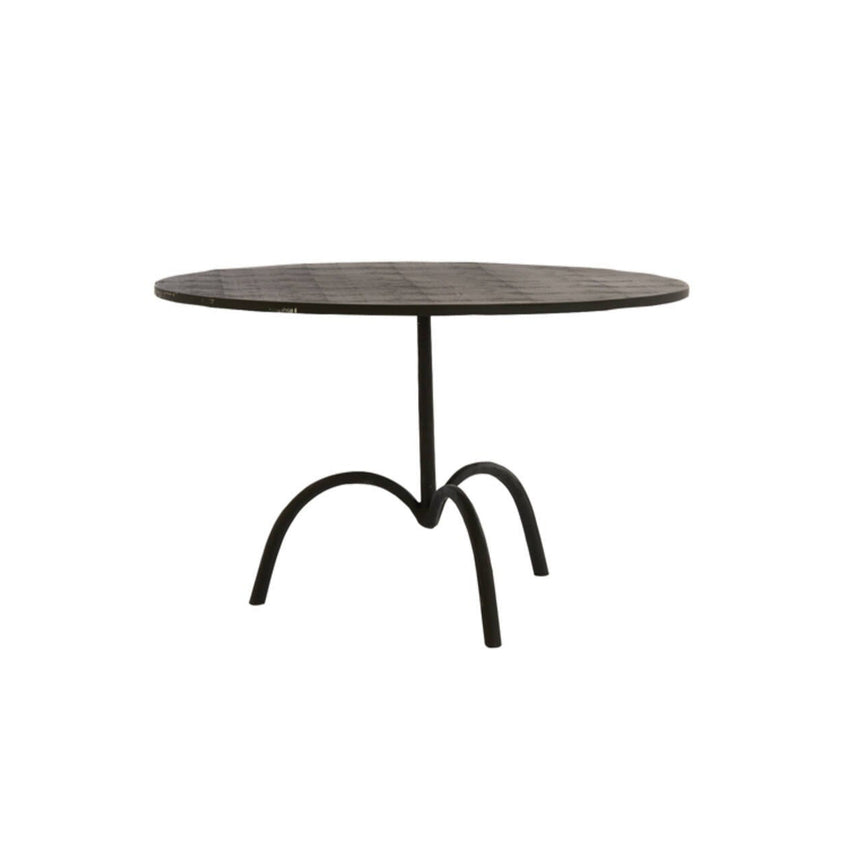 Yellow wooden dining table