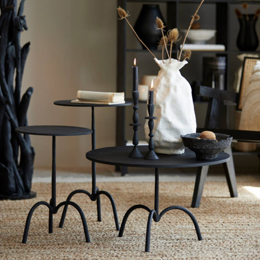 Yellow wooden dining table