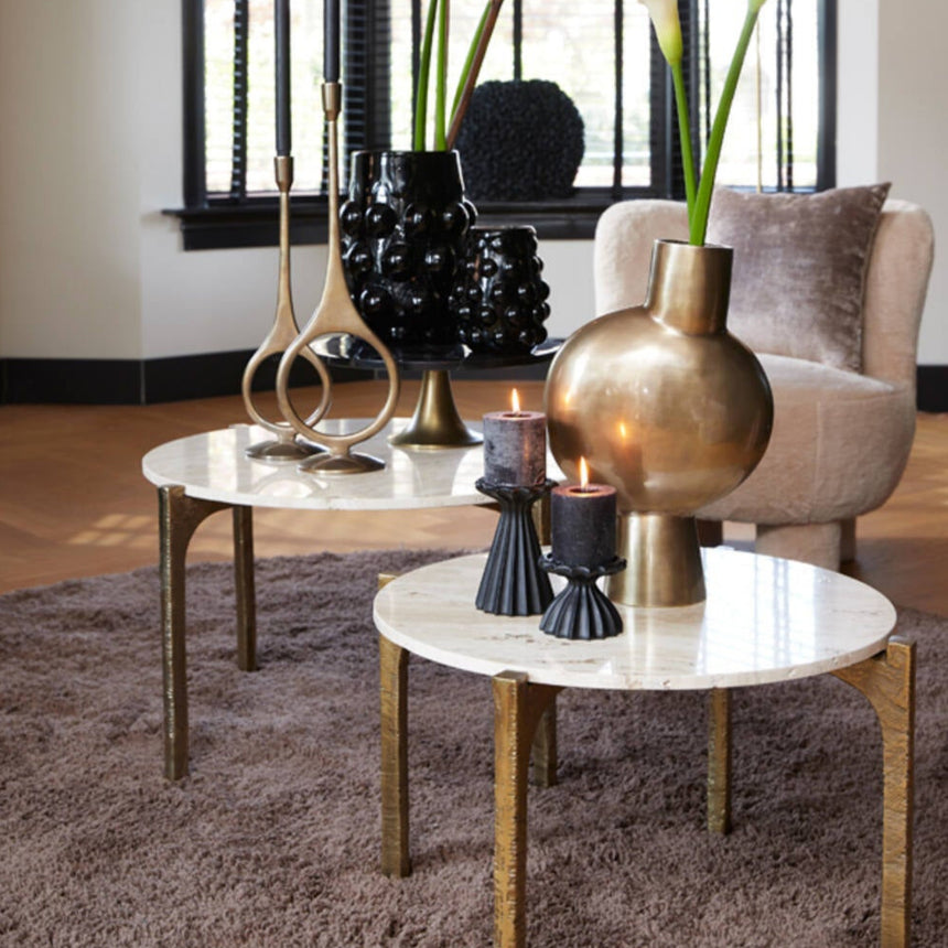 Yellow wooden dining table