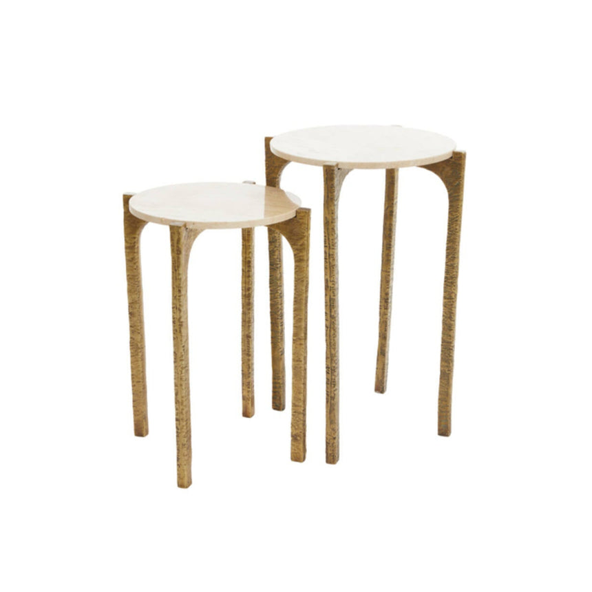 Kanae travertin lerakóasztal szettben