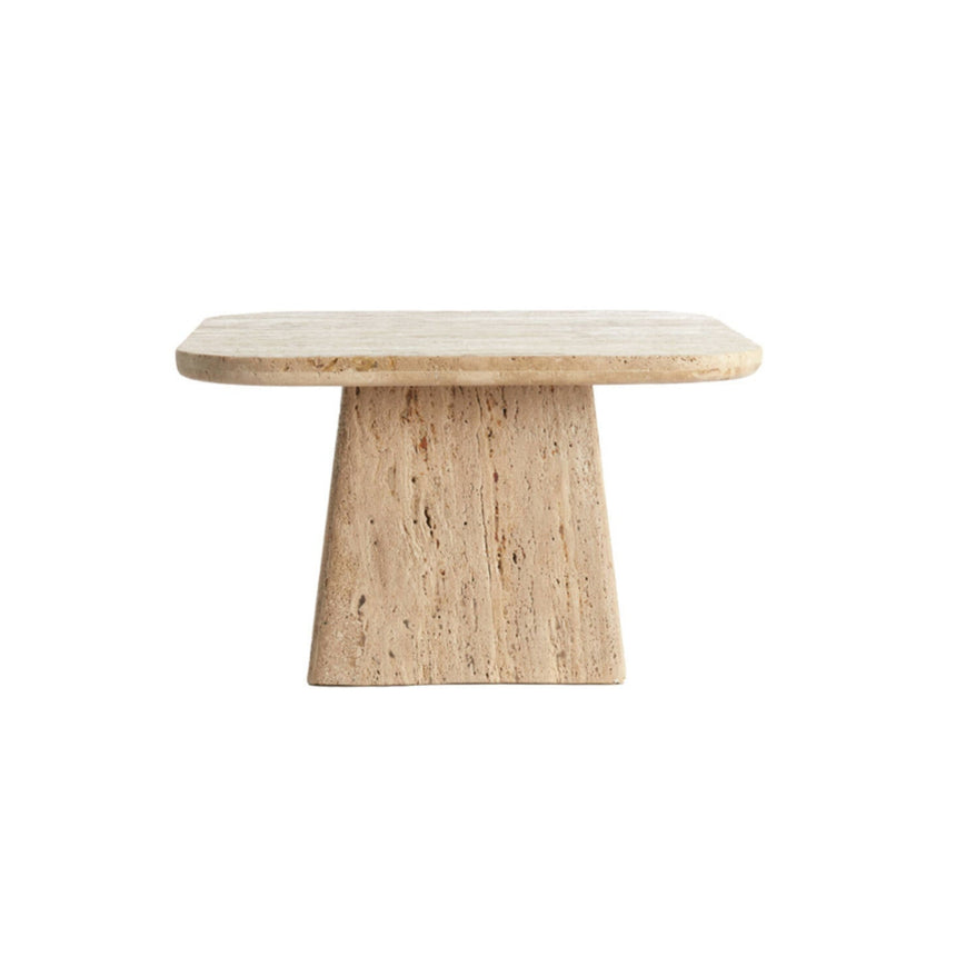 Yellow wooden dining table