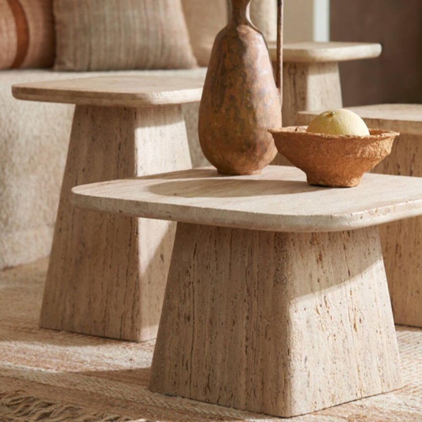 Yellow wooden dining table