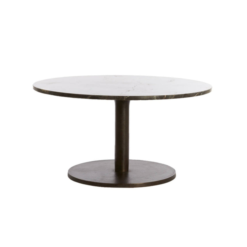 Yellow wooden dining table