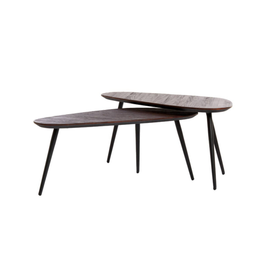 Yellow wooden dining table