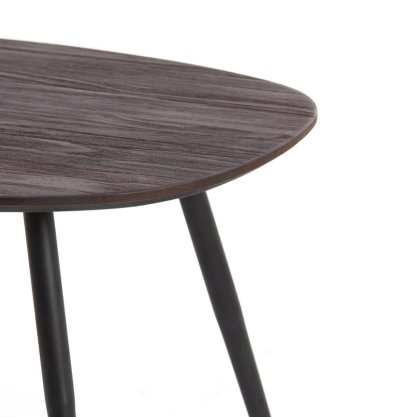 Yellow wooden dining table