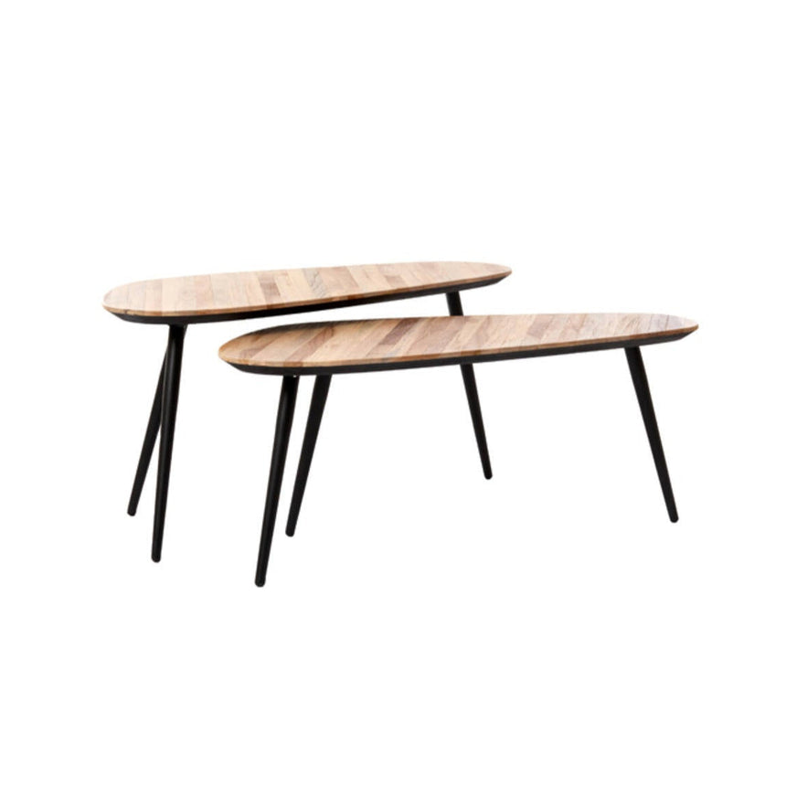 Yellow wooden dining table