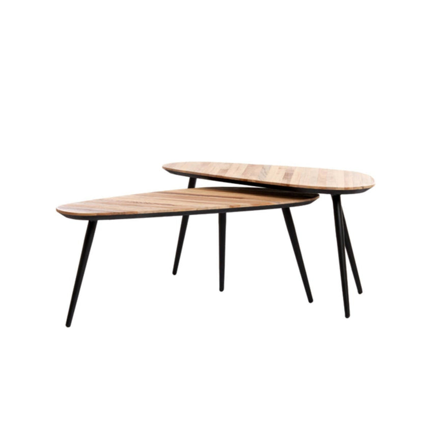 Yellow wooden dining table