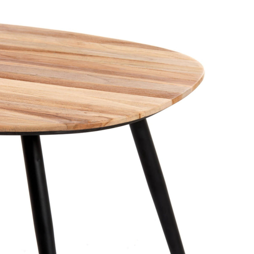 Yellow wooden dining table