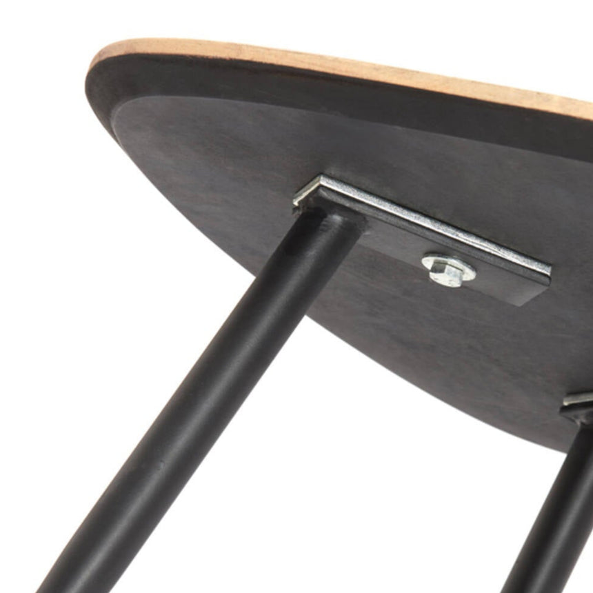 Yellow wooden dining table