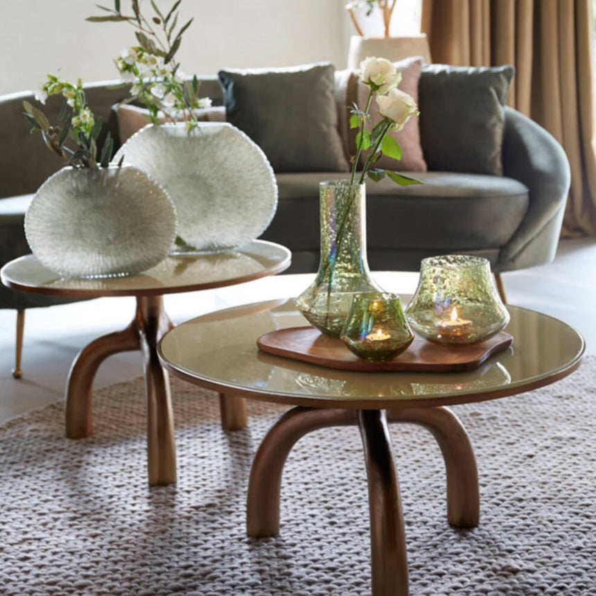 Yellow wooden dining table